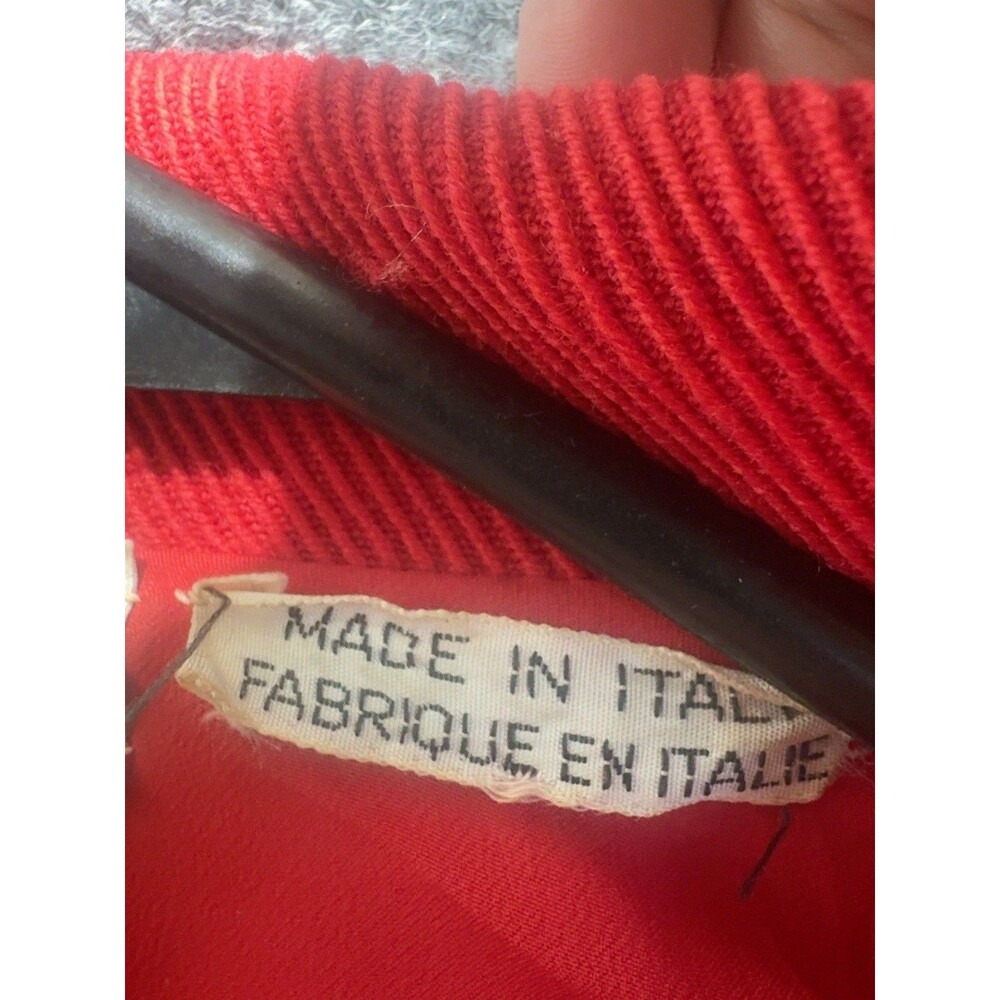 Vintage Valentino Boutique Red Wrap Blazer Jacket Made Italy XS - Picture 5 of 7